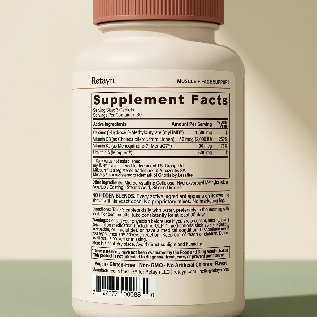 Retayn — Muscle + Face Support for Women on GLP-1s